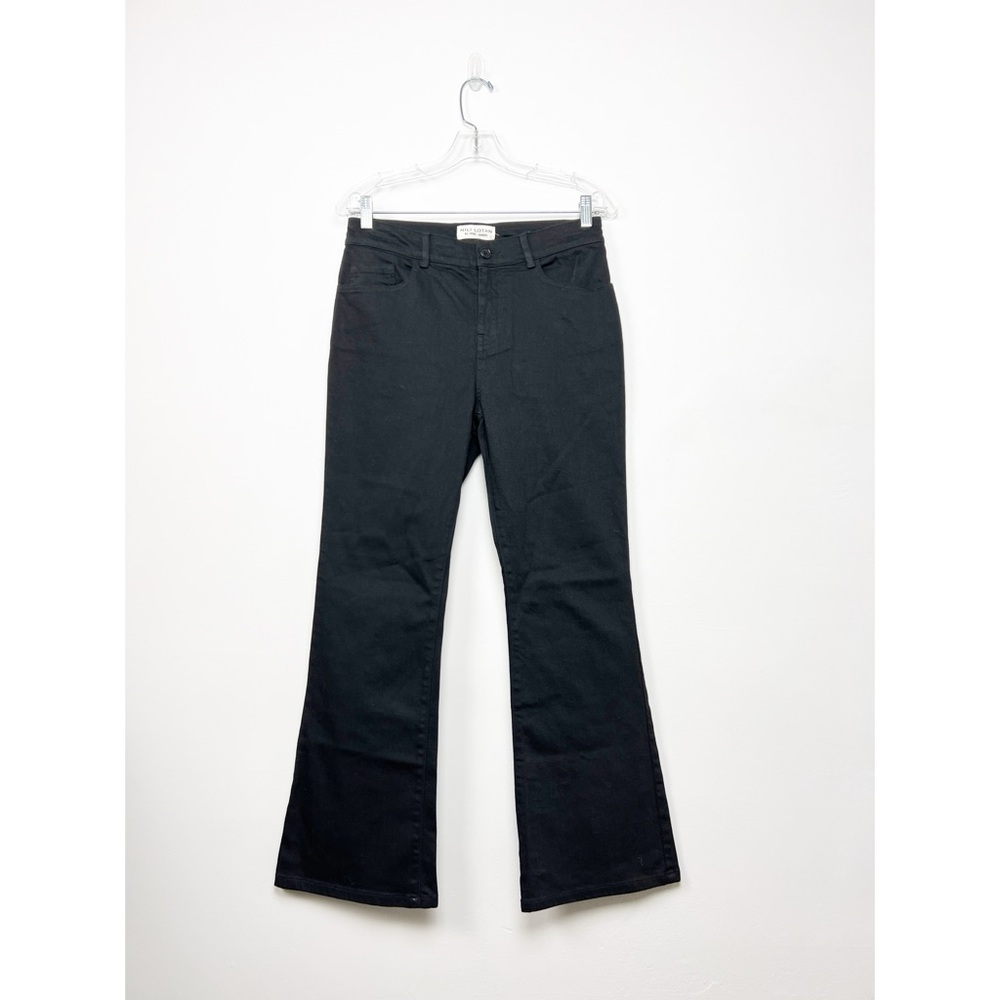 NWT Nili Lotan Black Flared Trouser Jeans 6/28